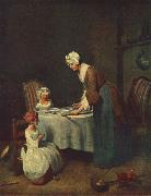 jean-Baptiste-Simeon Chardin The Prayer before Meal painting